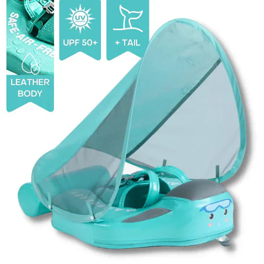 Inflatable Baby Swim Trainer With Sunshade Anti-Tip Design For Safety 14972385034566-1