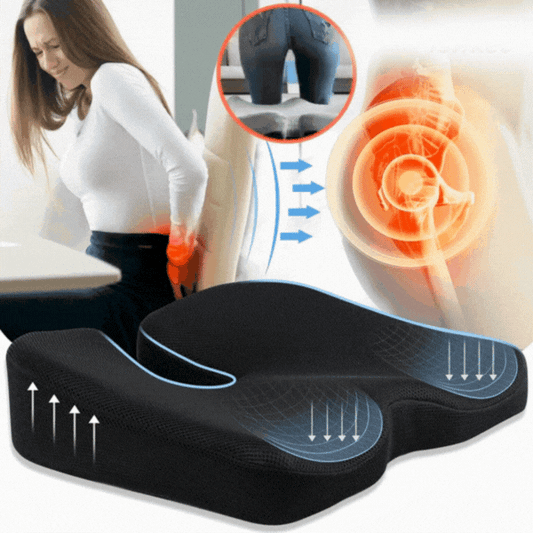 Memory Foam Orthopedic Seat Cushion Ergonomic Support For Pain Relief 14917405212998-1
