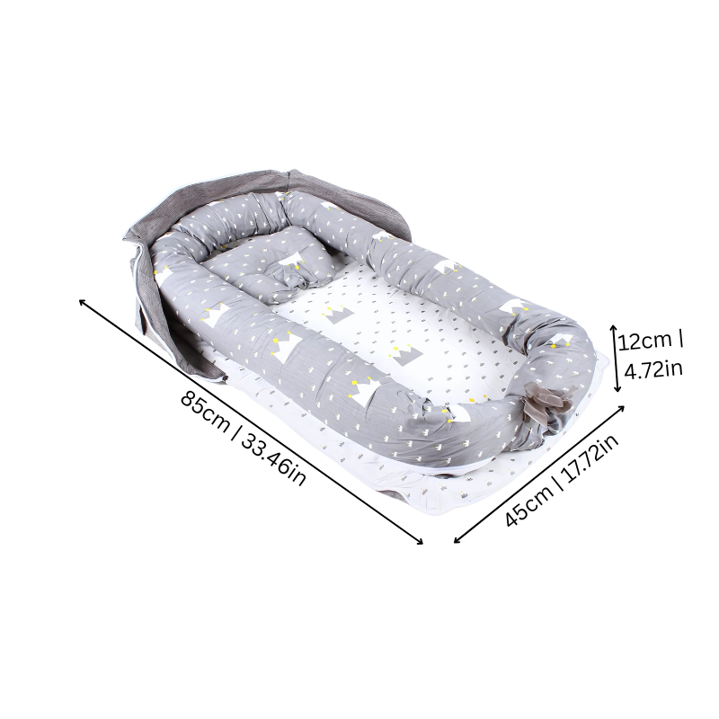 Compact Foldable Portable Baby Travel Crib With Washable Mattress Cover 15611592409437-1