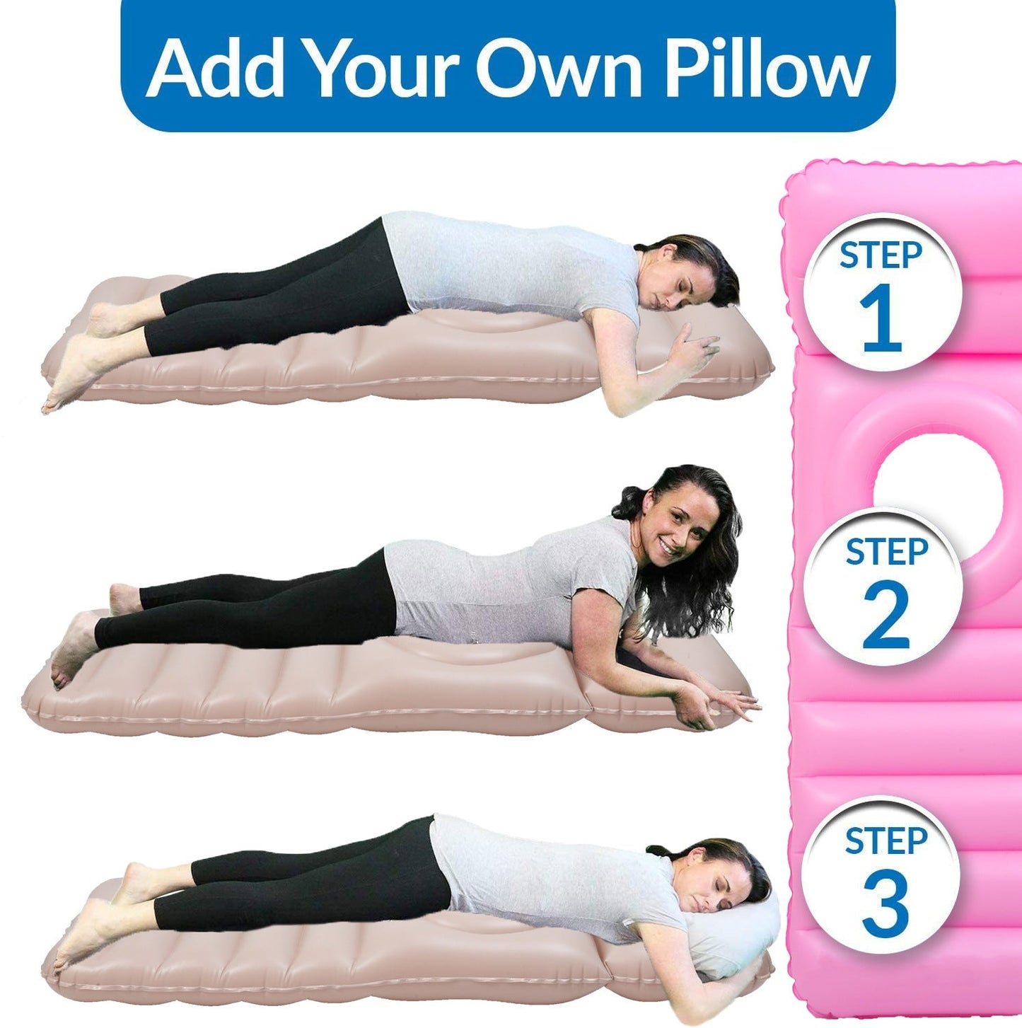 Inflatable Maternity Sleep Yoga Mat Supports Belly Back Comfortably 14924719489350-1