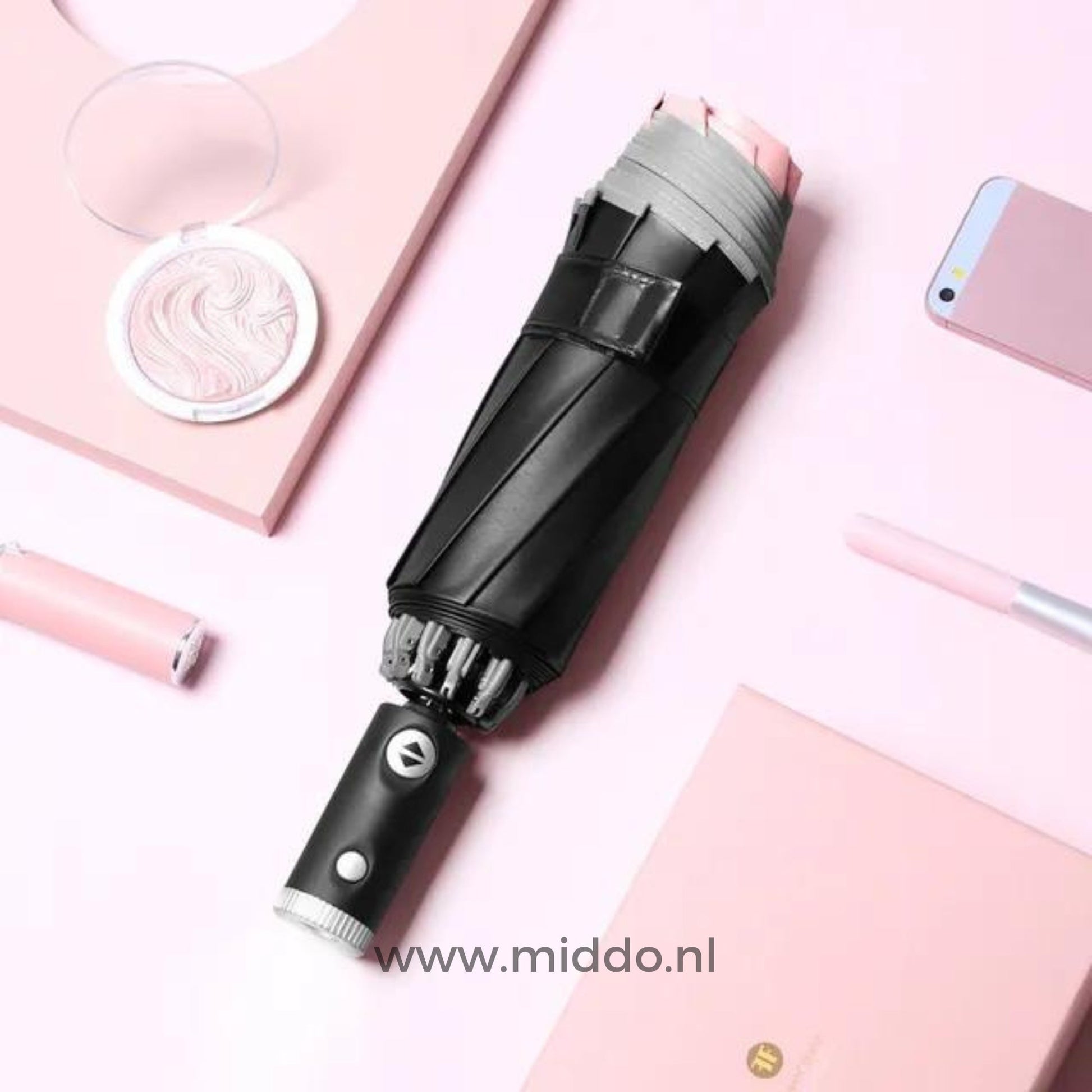 Automatic Reflective Windproof Umbrella With Water Repellent Compact Design 14886086607174-1