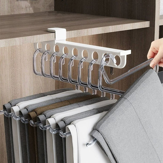 Retractable Sliding Clothes Rack Organizer For Closet Storage Convenience 14980583817542-1