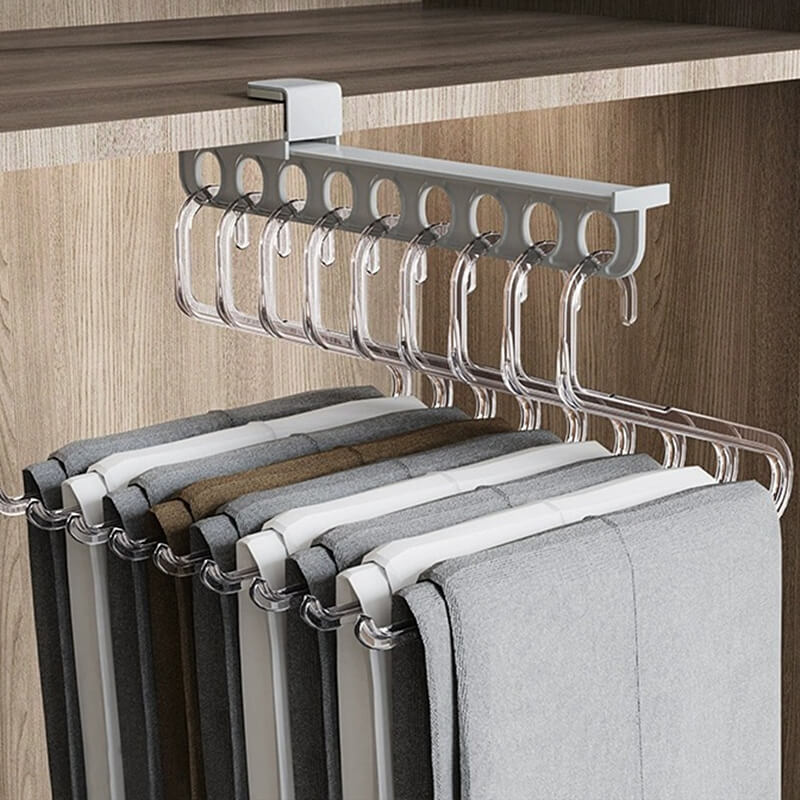 Retractable Sliding Clothes Rack Organizer For Closet Storage Convenience 14980583817542-1