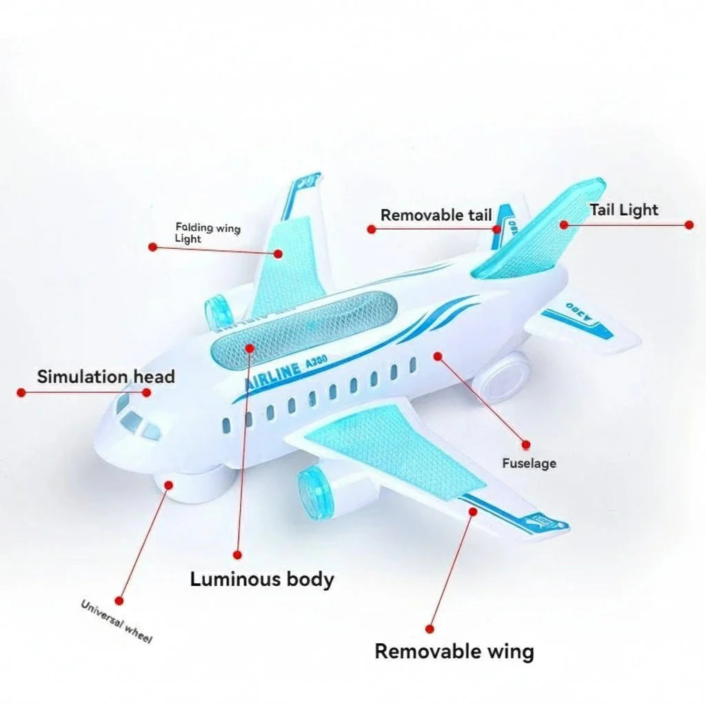 Spinjet – Led Electric Airplane Toy With 360° Rotation & Music 10594106409224-1