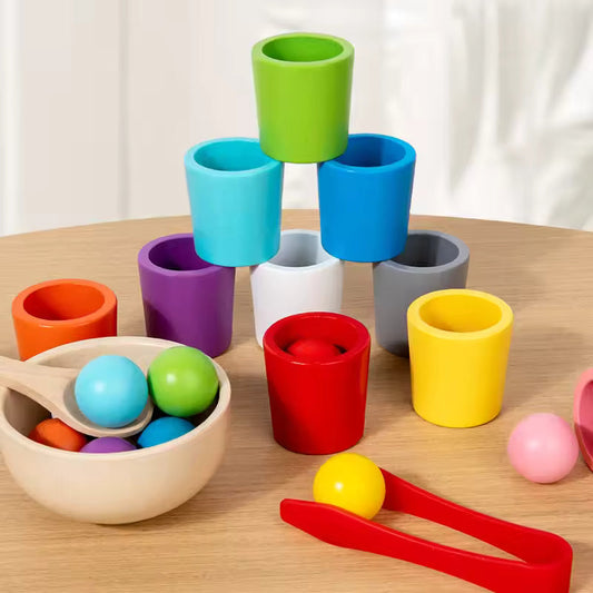 Sorting Toy | Fine Motor Skill Builder | Educational Cups & Balls Set 15181595738438-1