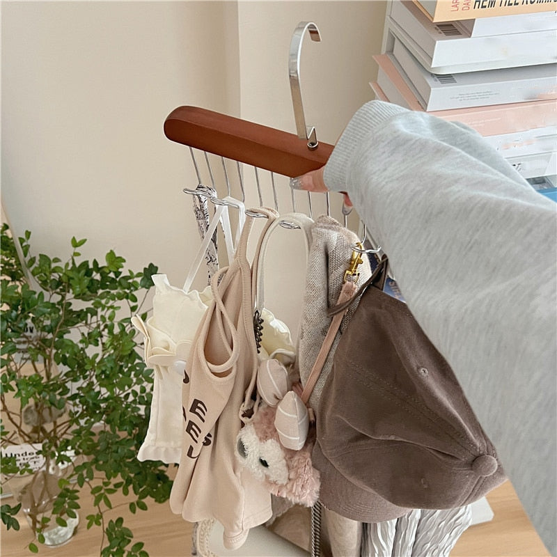 Wall Mounted Multi Hook Rack Organizes Coats Bags Keys Neatly 14981786337606-1
