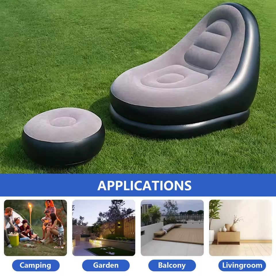 Inflatable Lounger Chair Portable Air Sofa Outdoor Relaxation Seat 8625193713821-1
