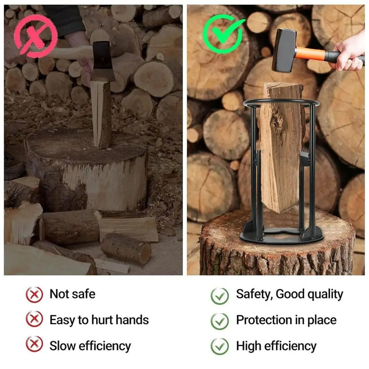 WoodSplitter – Safe & Fast Firewood Splitter for Cozy Winter Nights