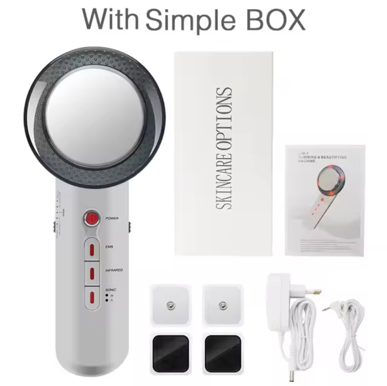 3-in-1 Ultrasonic EMS Fat Burner Face & Body Massager