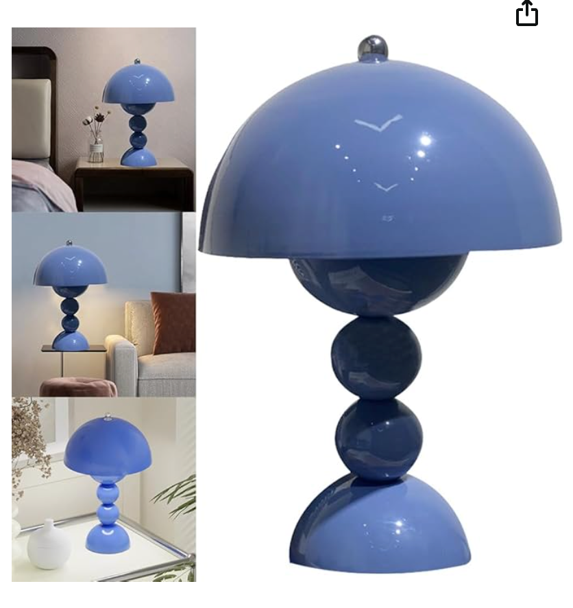 Nordic Mushroom Dimmable LED Table Lamp | USB Rechargeable 9961766453581-1