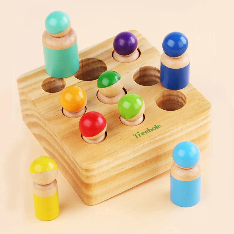 Wooden Number Learning Board Toy for Early Math and Color Skills 15121342464345-1