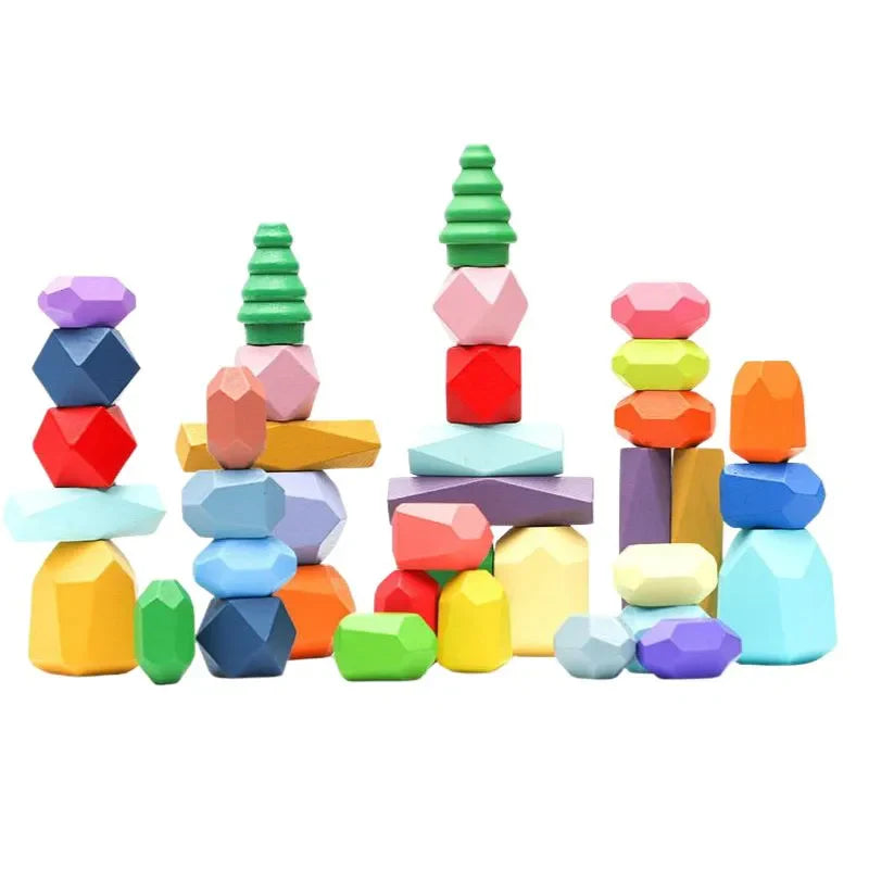 Wooden Color Balancing Stones for Toddlers’ Focus and Creativity 10799482732878-1