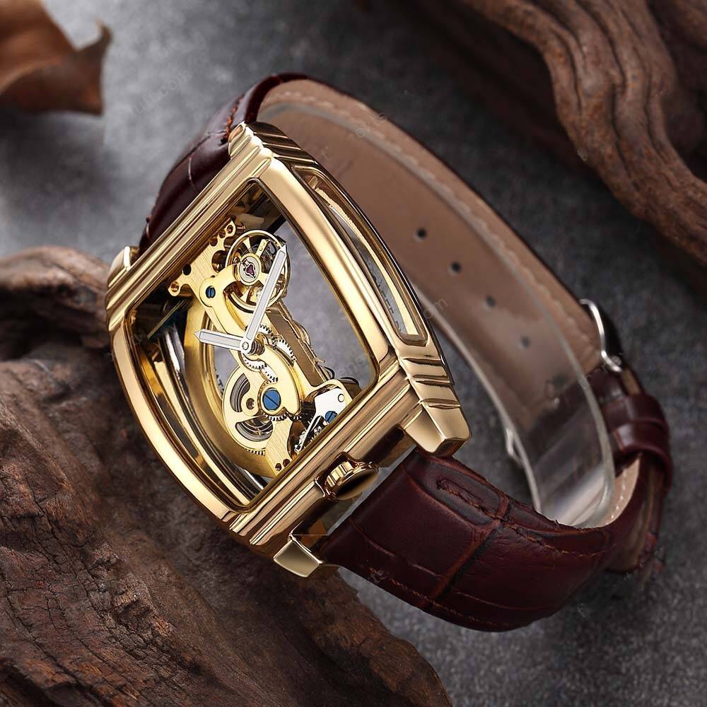 Transparent Automatic Mechanical Skull Luxury Gear Watch 9699766108462-1