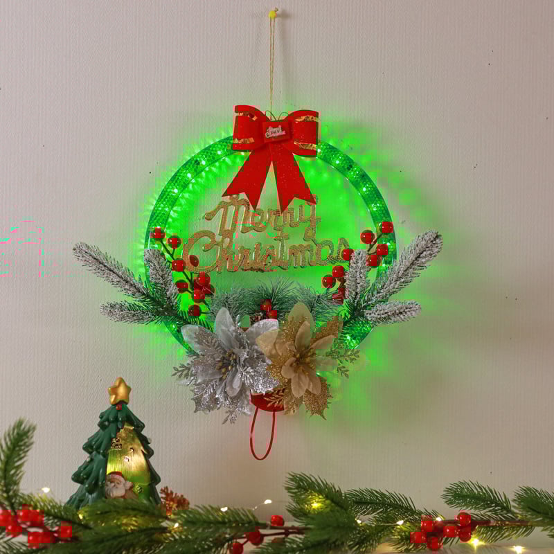 Wreath Decorations With LED Lights 9525965553966-1