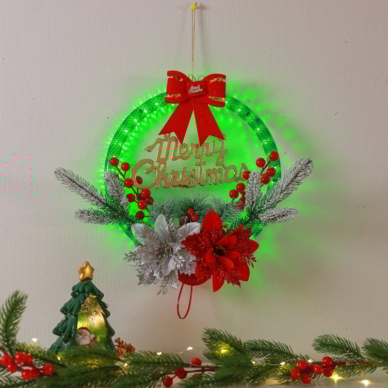 Wreath Decorations With LED Lights 9525965553966-1