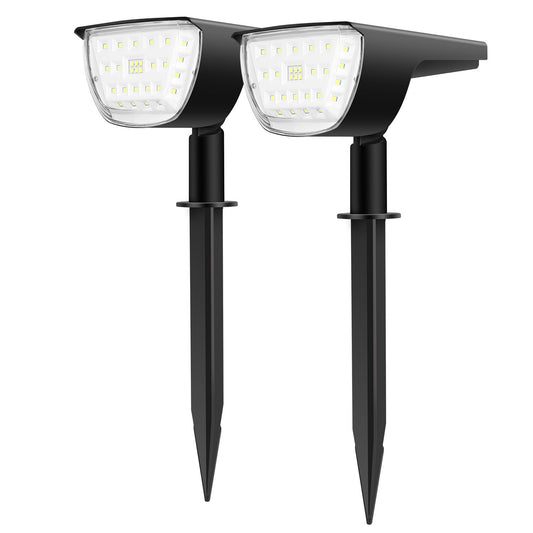 2Pcs 32 LEDs Solar Landscape Spotlights IP65 Waterproof With 3 Modes For Yard Garden Driveway Porch Walkway Pool Patio 9004235227356-1