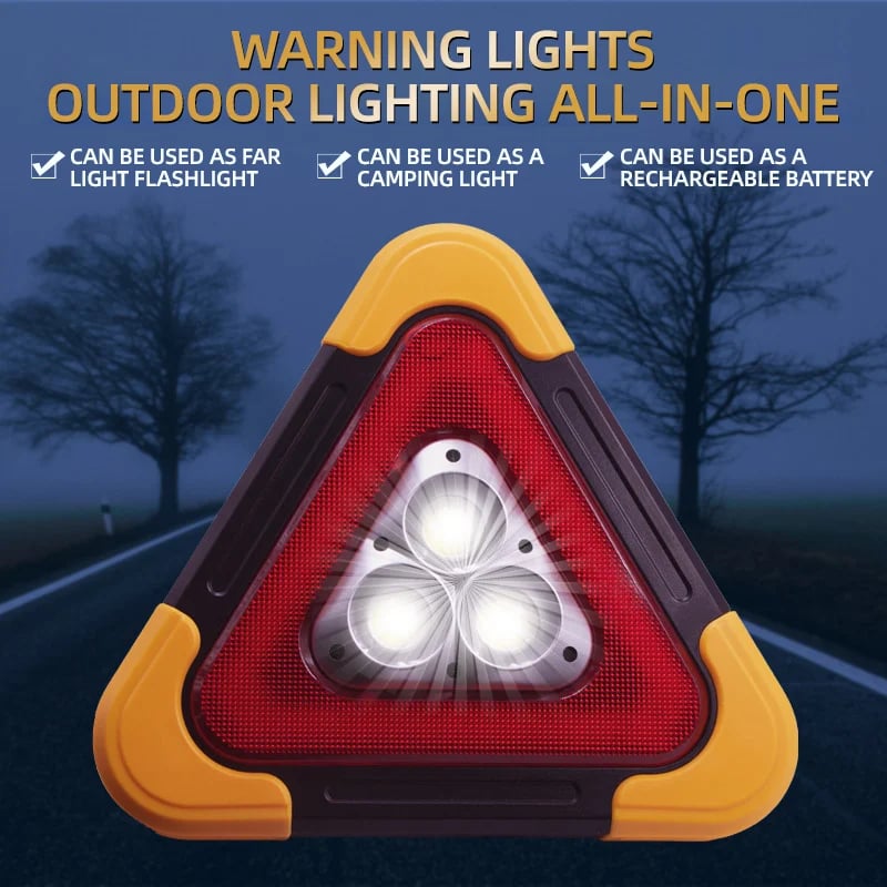 Triangular Led Emergency Light With Power Bank For Road Safety 14906057064774-1