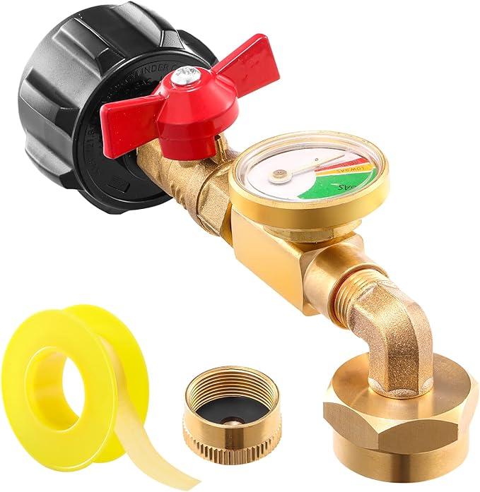 Top-Rated Propane Refill Elbow Adapter with Tank Gauge 9789395370265-1
