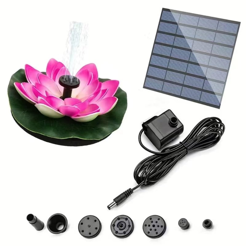 Solar Lotus Fountain for Peaceful and Beautiful Garden Decoration 15051872633158-1
