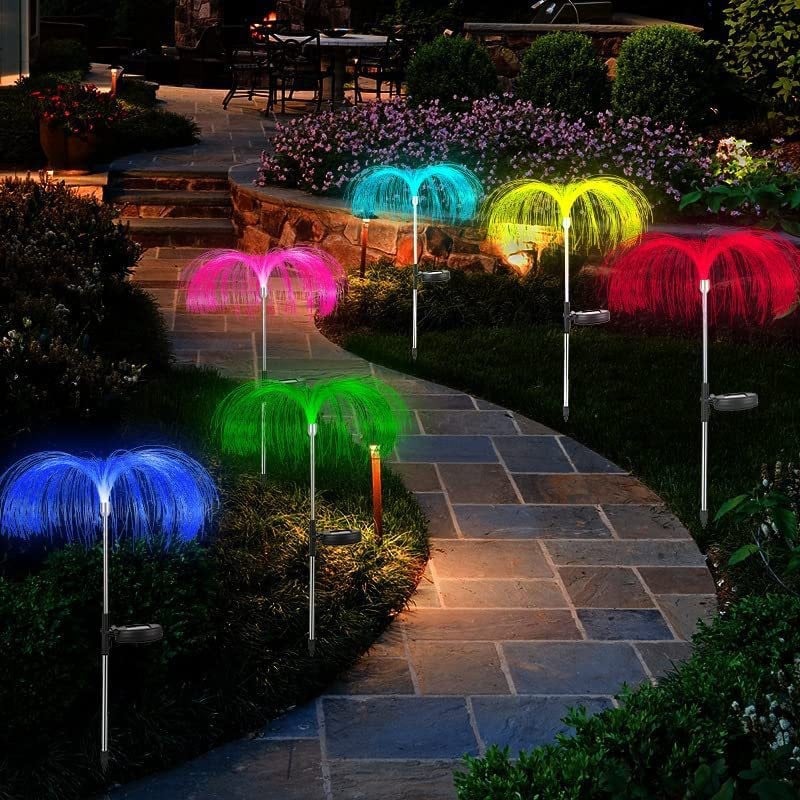 Solar Garden Lights | Jellyfish Design with Color-Changing & Warm White Modes | 75cm 15170500034886-1