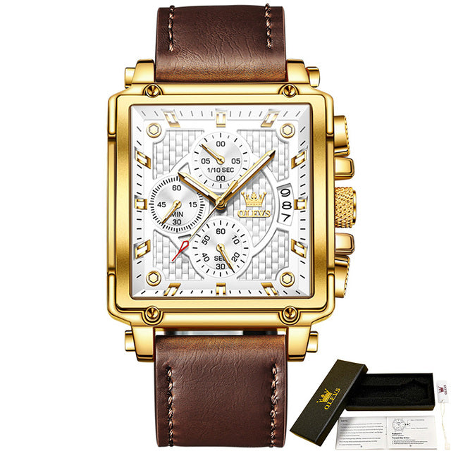 Automatic Mechanical Watch Diamond Crown Dress Business Gold 8496128164142-1