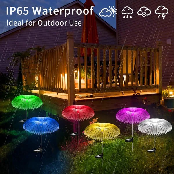 Solar Garden Lights | Jellyfish Design with Color-Changing & Warm White Modes | 75cm 15170500034886-1