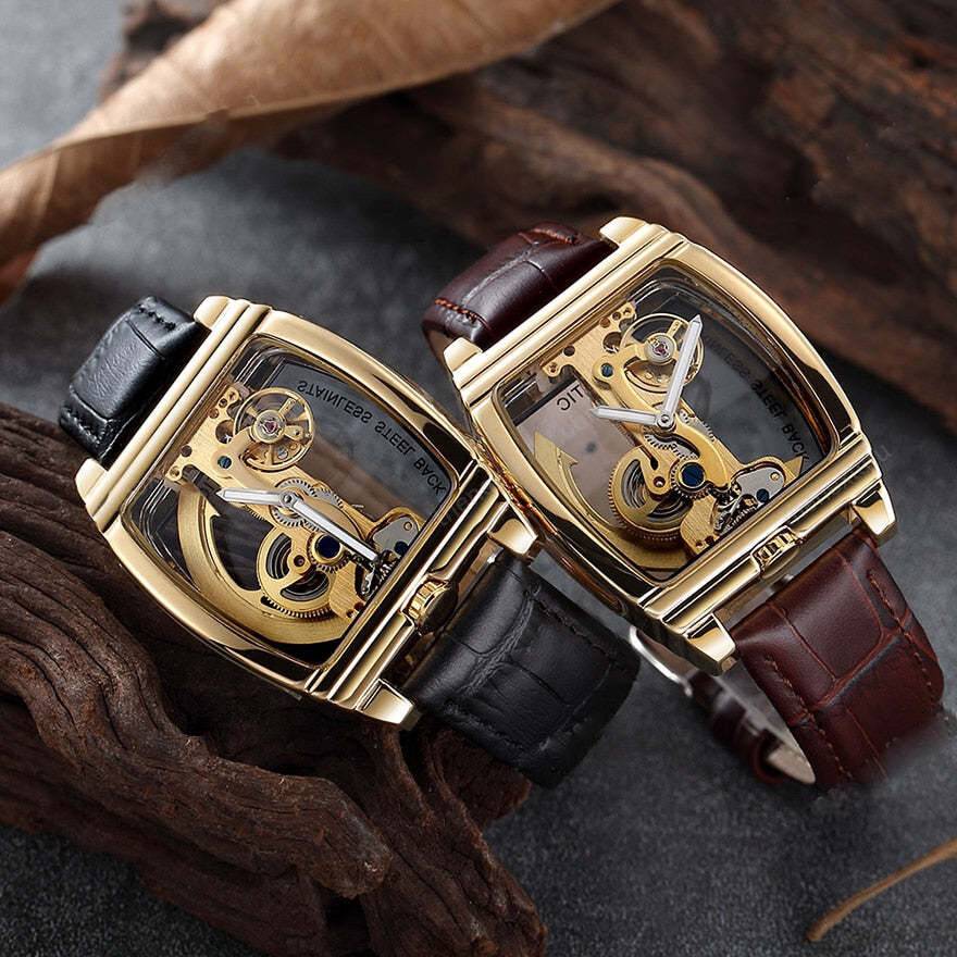 Transparent Automatic Mechanical Skull Luxury Gear Watch 9699766108462-1