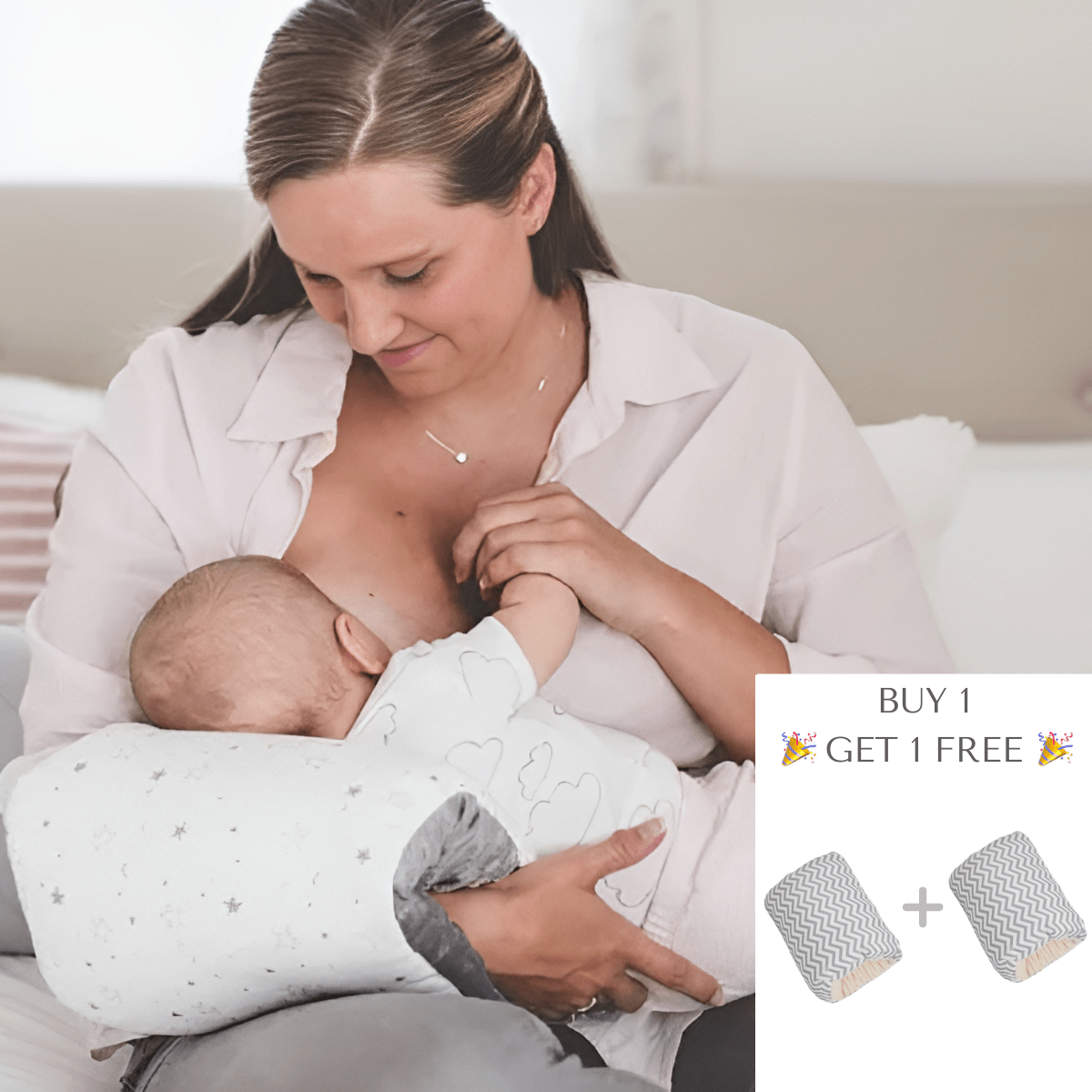 Nursing Pillow Providing Maximum Comfort and Support for Mom and Baby 15089486233926-1