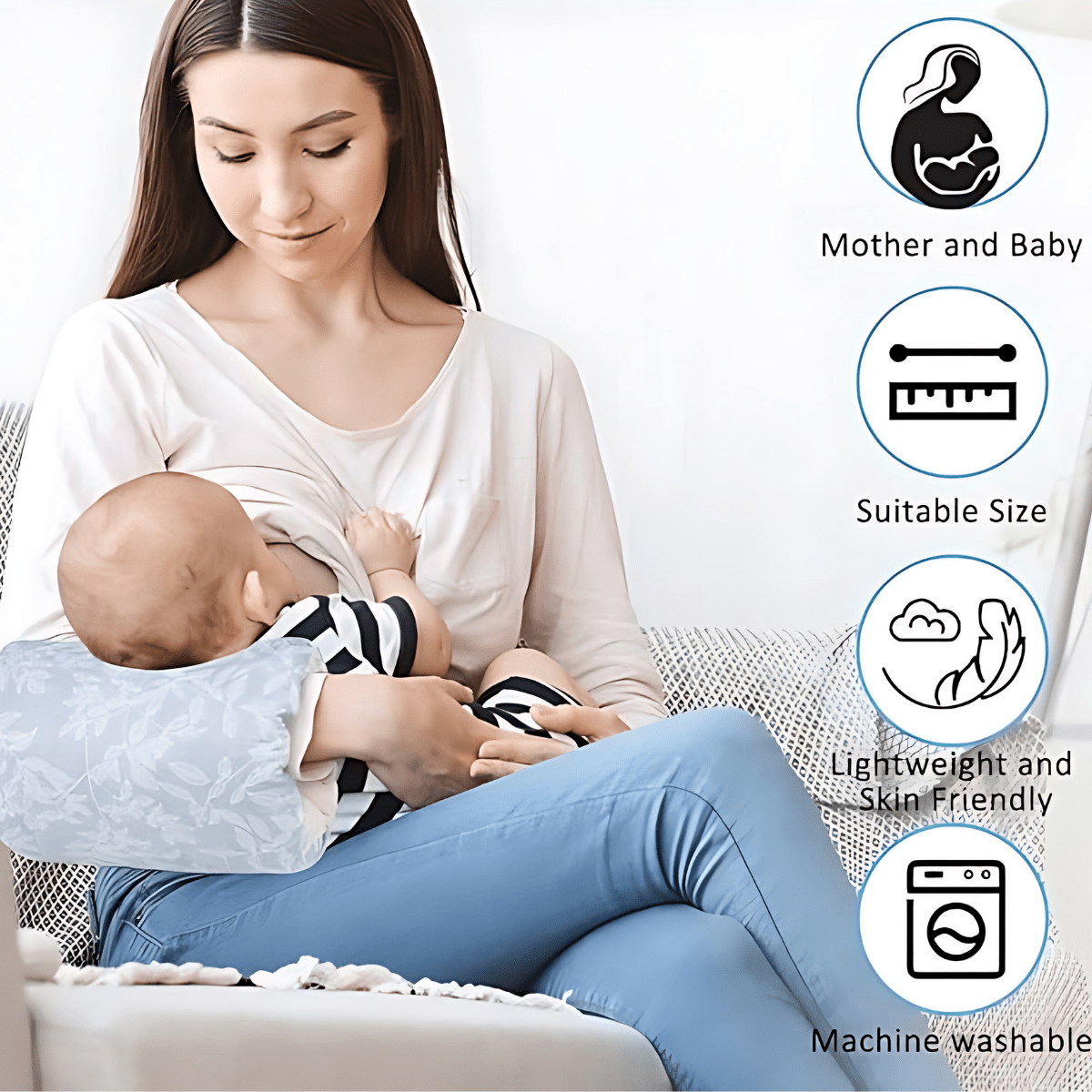 Nursing Pillow Providing Maximum Comfort and Support for Mom and Baby 15089486233926-1