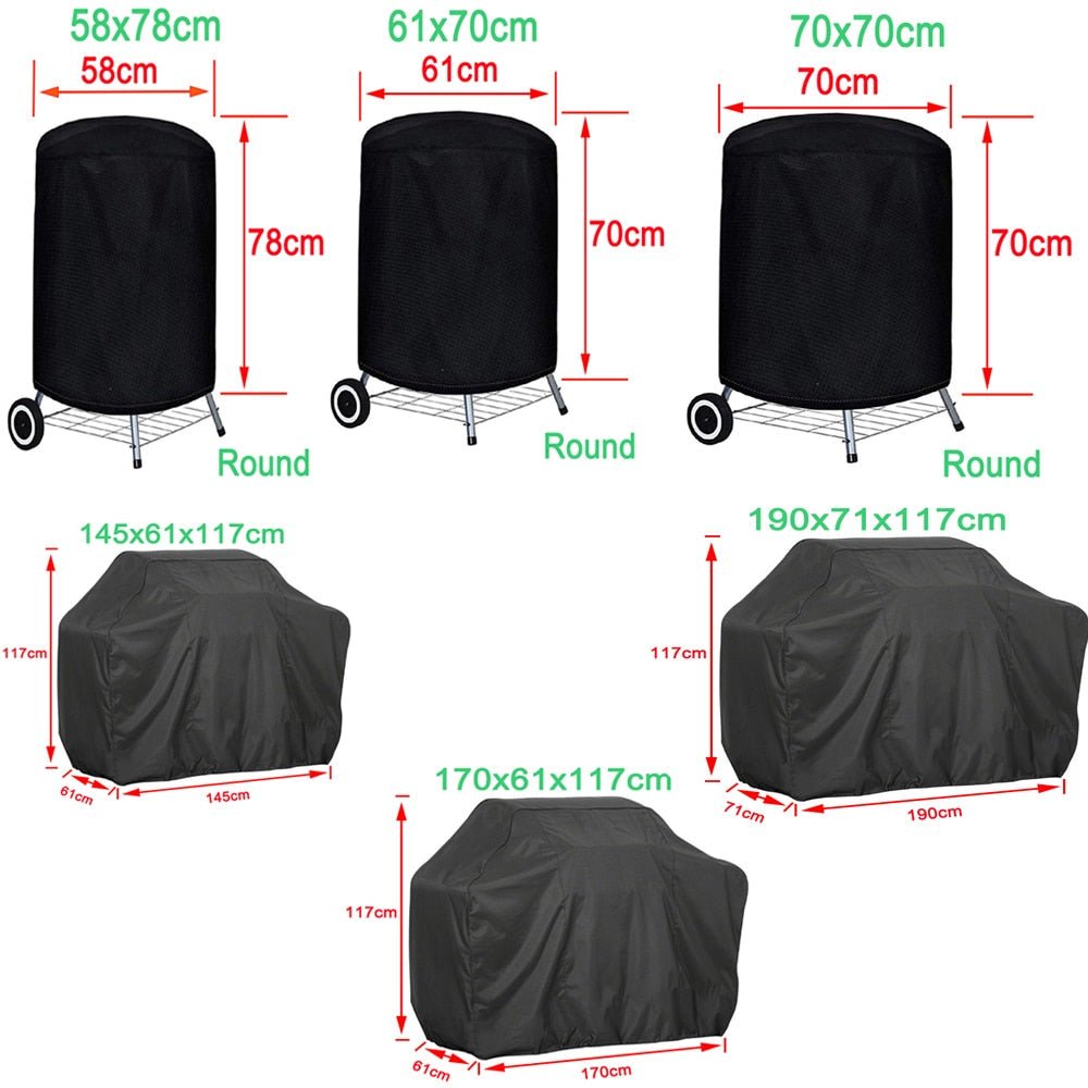 Bbq Waterproof Cover Outdoor Grill Protector Dustproof Heat Resistant Shield 14814333960518-1