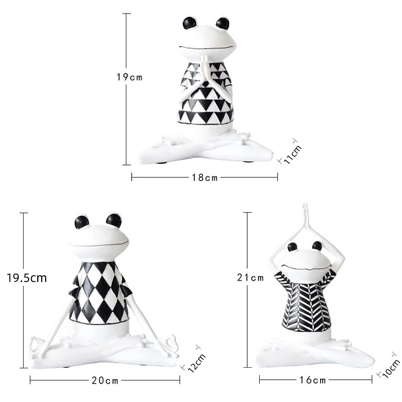 Yoga Meditation Frog Ornament For Peaceful Zen Garden Home Decoration 6850474246244-1