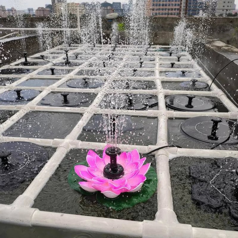 Solar Lotus Fountain for Peaceful and Beautiful Garden Decoration 15051872633158-1