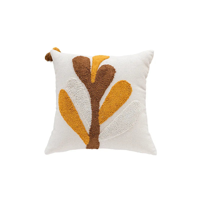 Nordic Retro Tufted Cushion Cover – 45X45Cm Yellow Brown Decorative Pillow 14815608406342-1