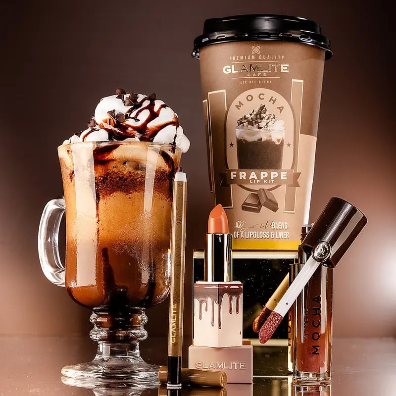 Glamlite Cafe: Coffee Lip Kits. Horchata Lip Gloss 9017080250622-1