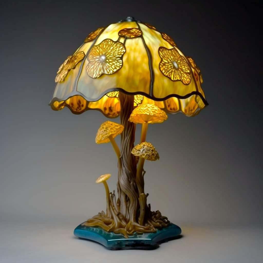 Stained Resin Plant Series Table Lamp 8545299824942-1