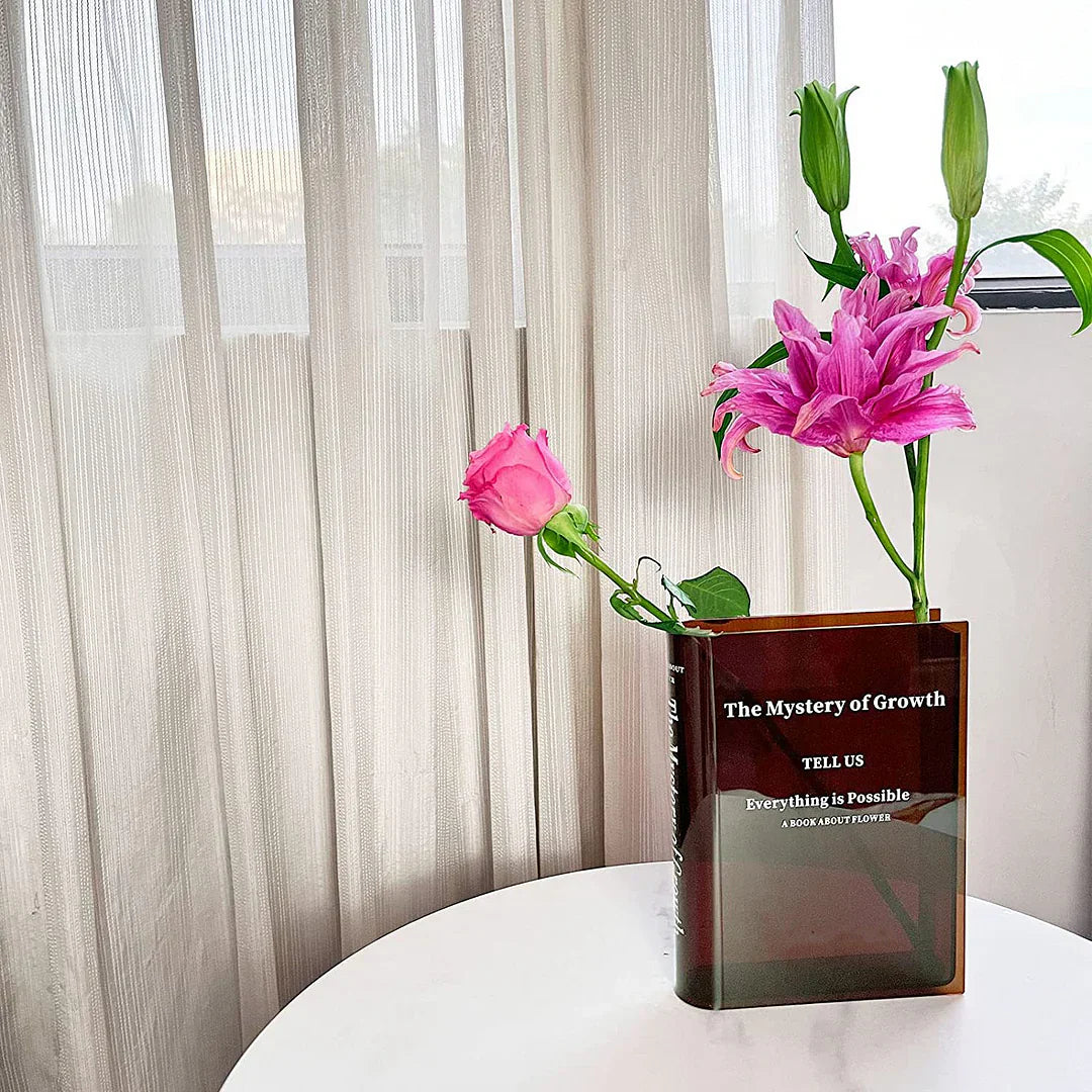 Transform Your Space With This Exquisite Book-Shaped Flower Vase 14989188104518-1