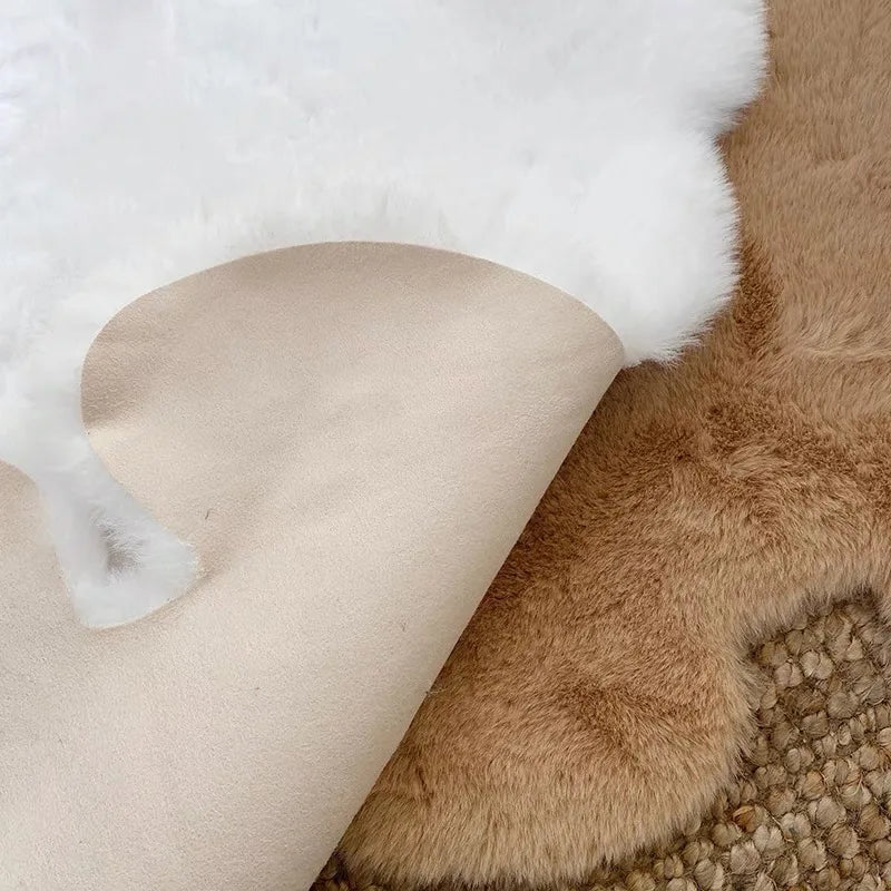 Rabbit Bear Plush Kids Room Rug Soft Washable Carpet 14815645204806-1