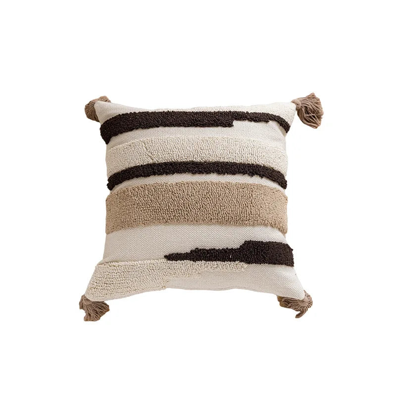 Nordic Retro Tufted Cushion Cover – 45X45Cm Yellow Brown Decorative Pillow 14815608406342-1