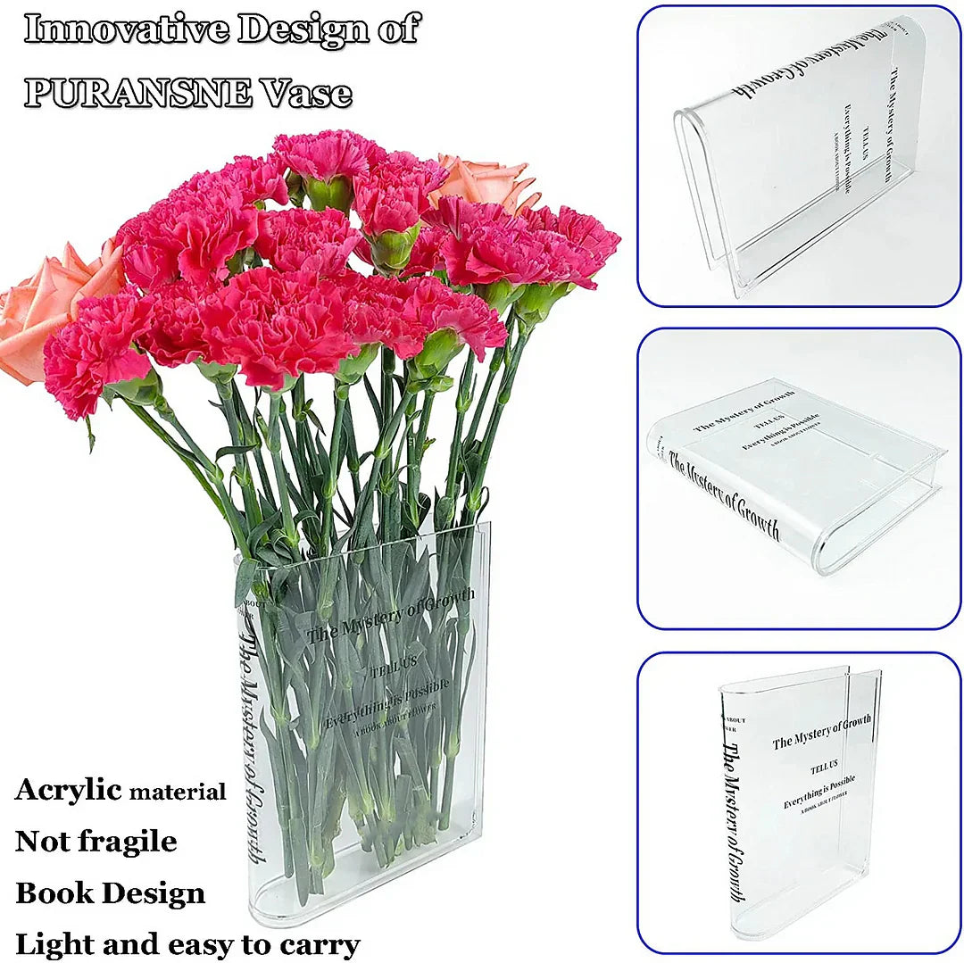 Transform Your Space With This Exquisite Book-Shaped Flower Vase 14989188104518-1