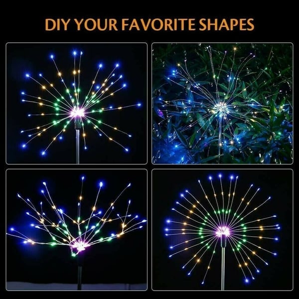 Solar Firework String Lights | 90 LED | Waterproof IP65 | Garden & Outdoor Decoration | 95cm 15170507997510-1