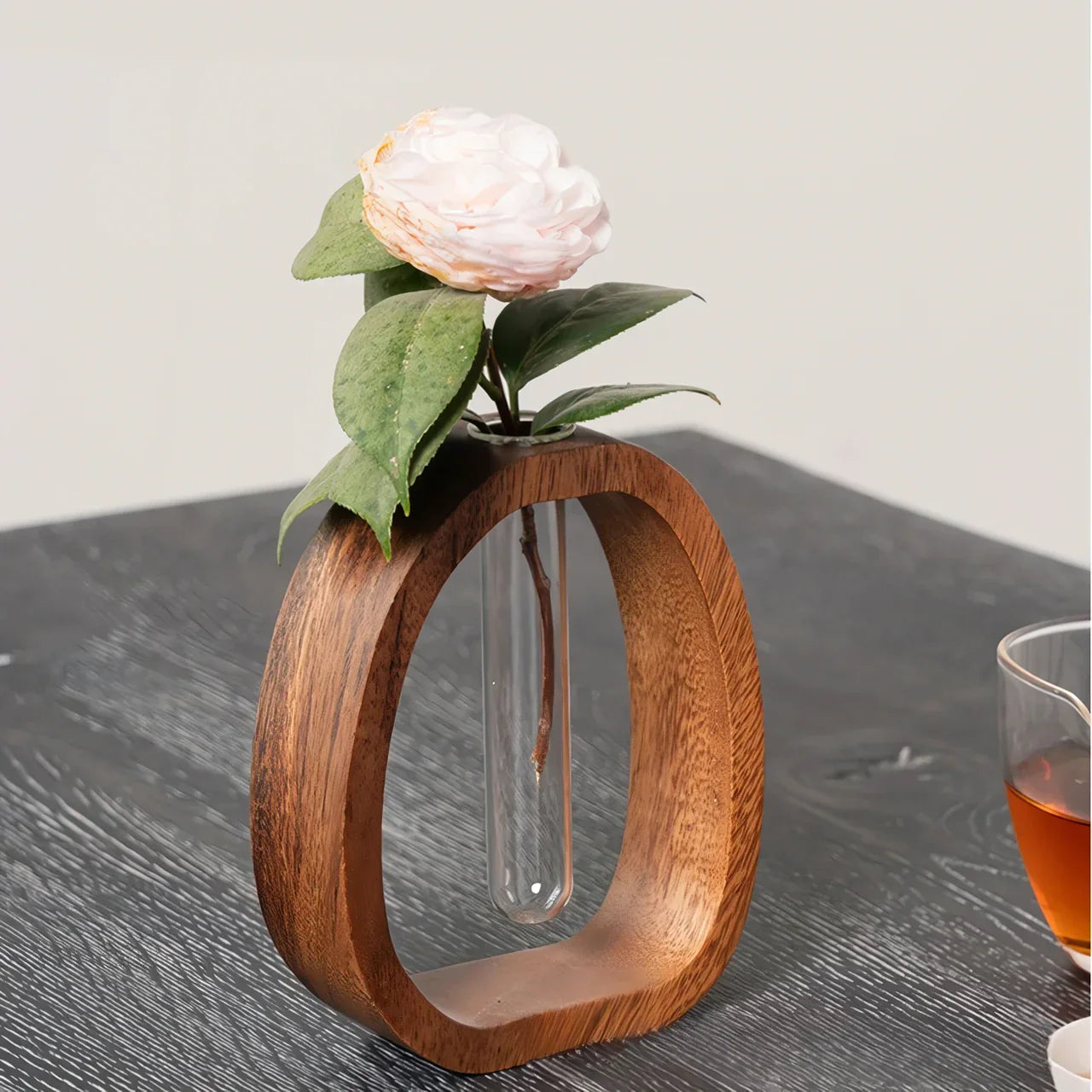 Walnut Solid Wood Flower Vase - Modern Creative Plant Stand 14815627903302-1