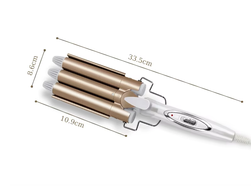 Professional Triple Barrel Curling Iron Beach Waves Styling Hair Tool 11589291180300-1