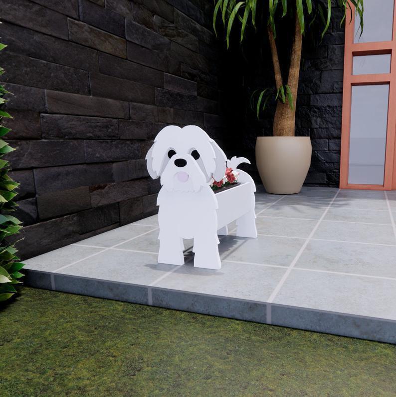 Adorable Dog Shaped Planter for Fun and Charming Garden Decor 15051841143110-1