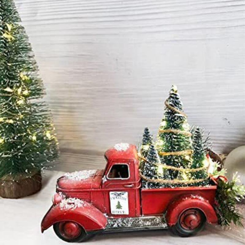 Red Farm Truck Centerpiece With Removable Tree Rustic Decor 9628526117166-1