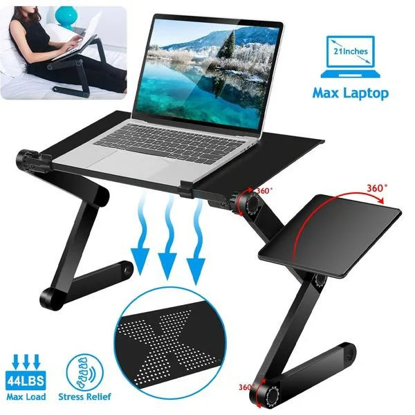 Ergonomic Adjustable Portable Laptop Stand With Cooling And Mouse Pad 10377687466330-1