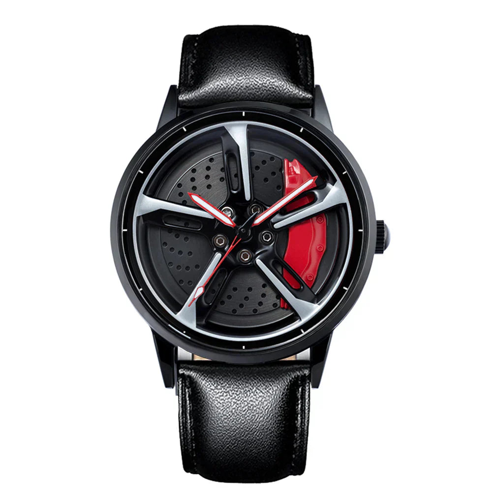 Spinning Wheel Watch Stainless Steel Strap Durable Stylish Design 14972383101254-1