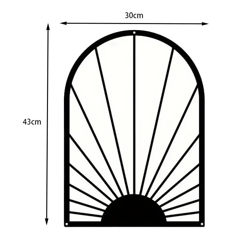 Nordic Iron Line Wall Art – Antique Silhouette Metal Pendants 14815611486534-1