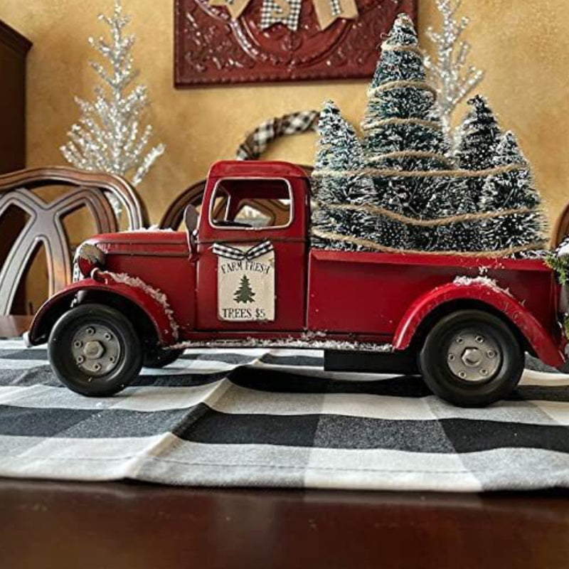 Red Farm Truck Centerpiece With Removable Tree Rustic Decor 9628526117166-1