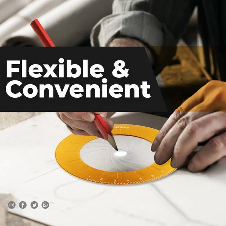 Measuring Round Compass Stretch Ruler 8667204256046-1