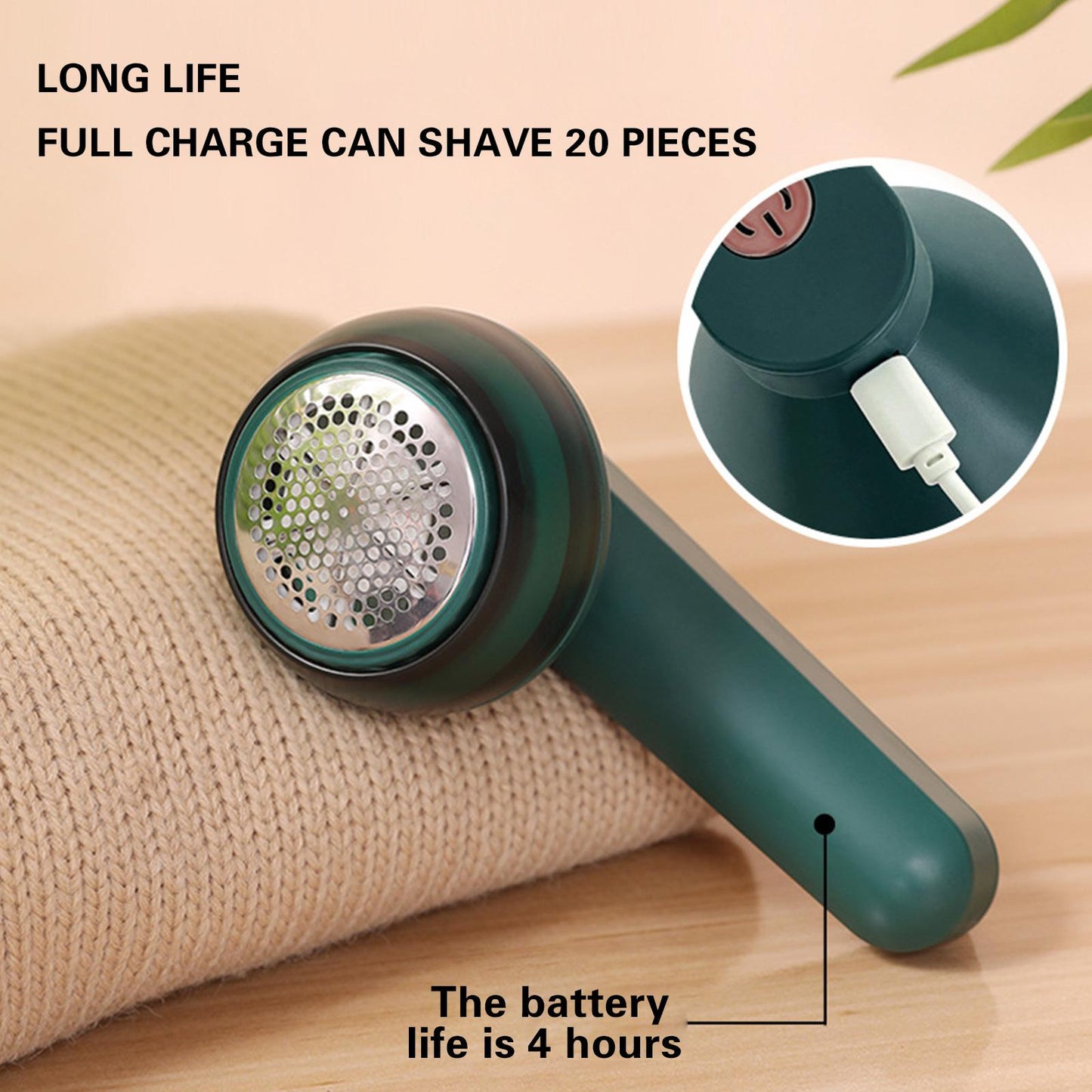 Rechargeable Electric Fabric Lint Remover Shaver For Clothes Sweaters 9043056099609-1